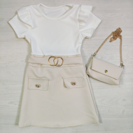 Sweet Chic Girls dress - beige (verzenddatum 21 apr)