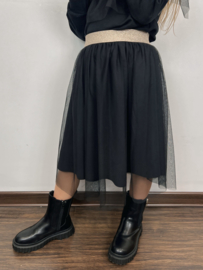 Long tule skirt - zwart