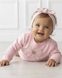 Golden bow sweater - Pink