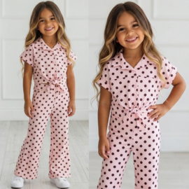 Girls Vintage Dot Set - roze