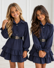 Belted chic dress - navy