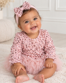 Glamour & tule baby dress - roze (verzenddatum 9 okt)