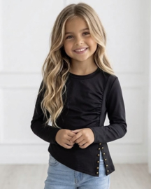 Sienna Ruched Top - zwart