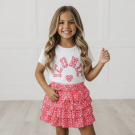 ICONIC Leopard Ruffle Set - fuchsia