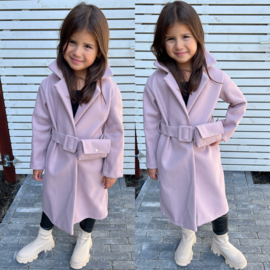 Belted & bagged coat - Lila