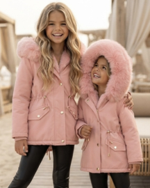 Girls winter parka - roze (verzenddatum 25 sep)