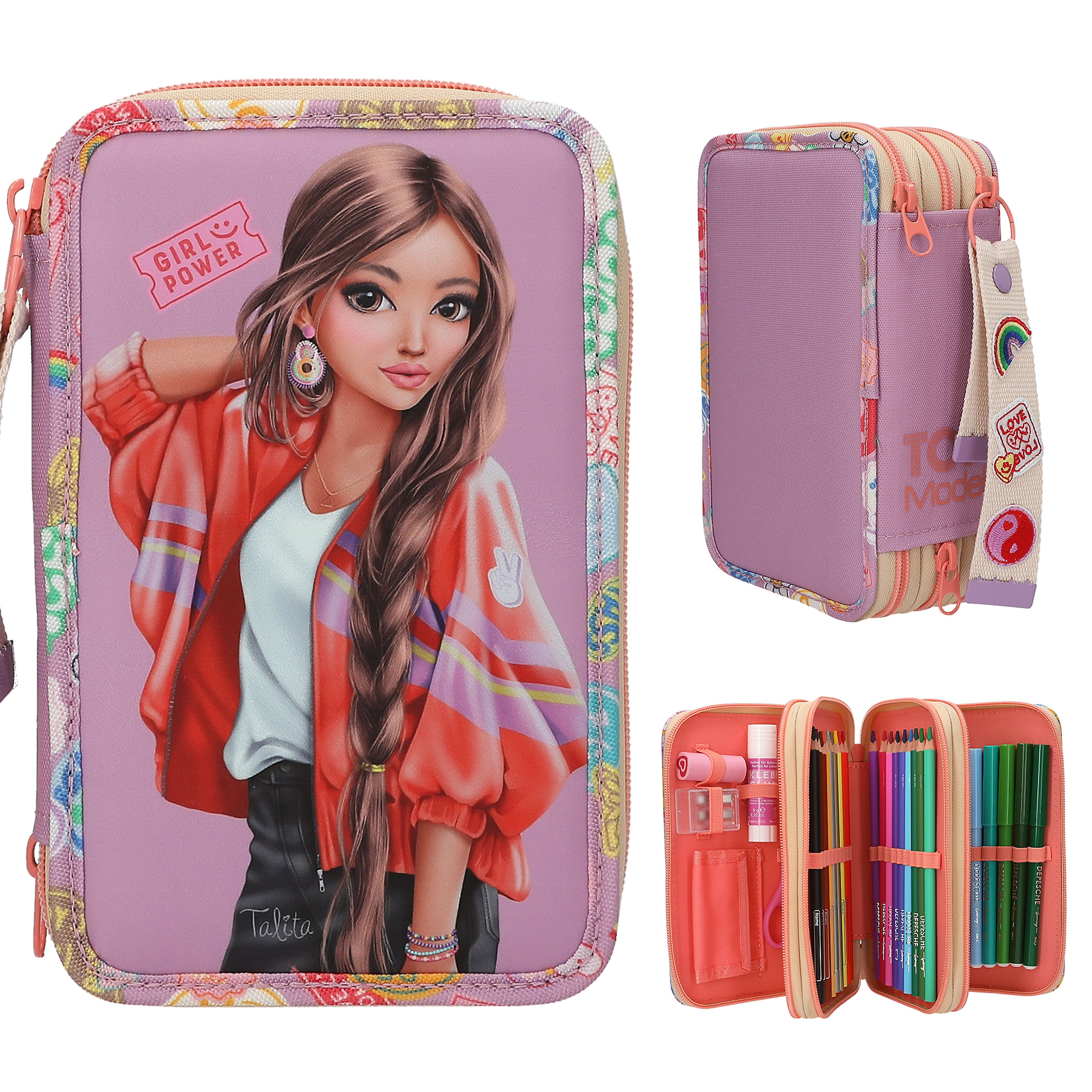 GIRL POWER TOPModel 3-vaks etui GIRL POWER