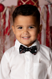 Printed bow tie - zwart