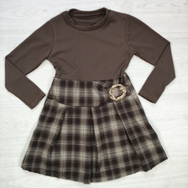 Classic Check Dress - bruin 