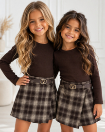 Classic Check Skort - bruin
