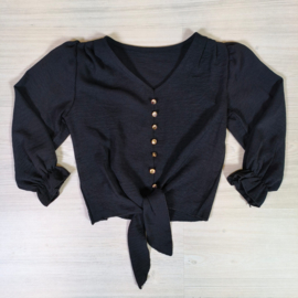 Black knotted top