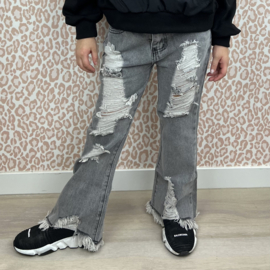 Distressed to the max black jeans