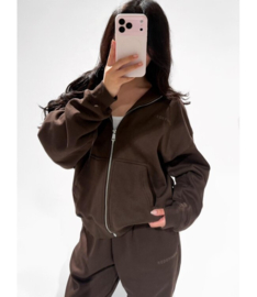 Urban Brown Zip Hoodie