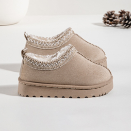 Cozy slides (twinning) - beige
