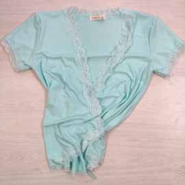 Lace Dream Wrap Top - mint