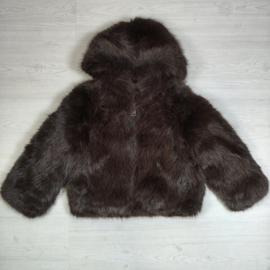 Luxury Faux Fur Jacket - bruin