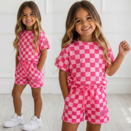 Checkerboard Vibes Summer Set - roze