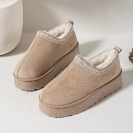 Cozy slides (twinning) - beige