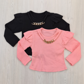 Pink or black baby top