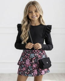 Velvet garden skirt - blauw/roze