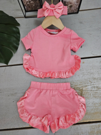 Ruffle me up set - roze