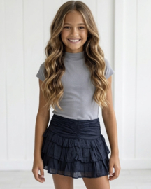 Sunset Ruffle Skirt - navy