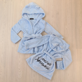 Baby badjas - Blauw (gepersonaliseerd)