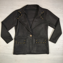 Rebel Stud Blazer - zwart