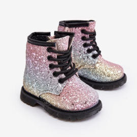 Glitter boots - rainbow