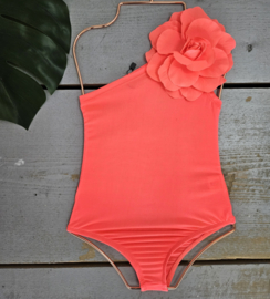 Flower swimsuit - coral
