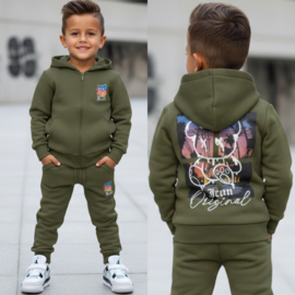 Street Art Icon bear set - legergroen