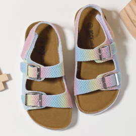 Rainbow & glitter sandals