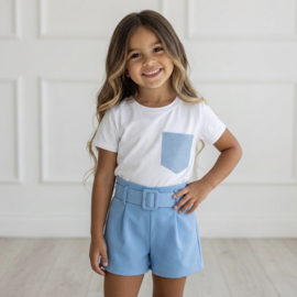 Bling Pocket Short Set - blauw