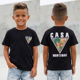Montemar palm Twinning tee - zwart