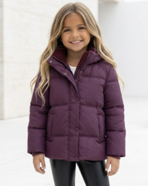 Winter puffer jacket - burgundy