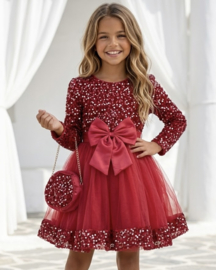 Twinkle Bow Party Dress - rood
