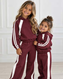 Retro Stripe Flare Set - bordeaux