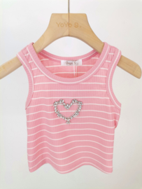 Your heart in stripes top
