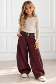 City Cord Balloon Pants - bordeaux (verzenddatum 16 okt)