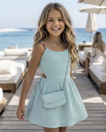 Summer Beads Cut-Out Dress - mint