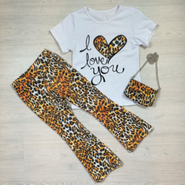 Orange leopard love set