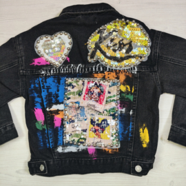 Your Rainbow Rebel Denim Jacket - zwart