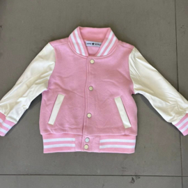 partner Blijkbaar werkwoord Pink baseball jacket (gepersonaliseerd) | Meisjes Jassen | Hippe Beebjes