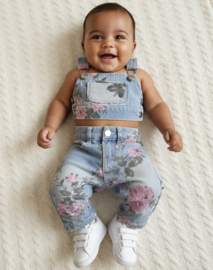Denim & Flower baby set