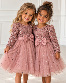 Shimmer Bow Dress - roze