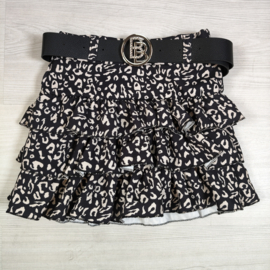 Wild Leopard Ruffle Skort - beige