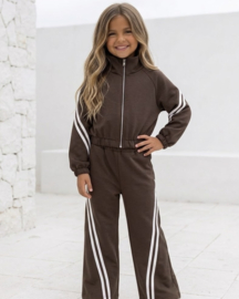 Sporty Stripe Lounge Set - bruin