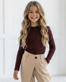 Beige twist pants