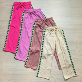 Green heart pants