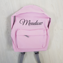 Name backpack pink  (gepersonaliseerd)